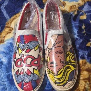 Comic Art Slip-On Loafers